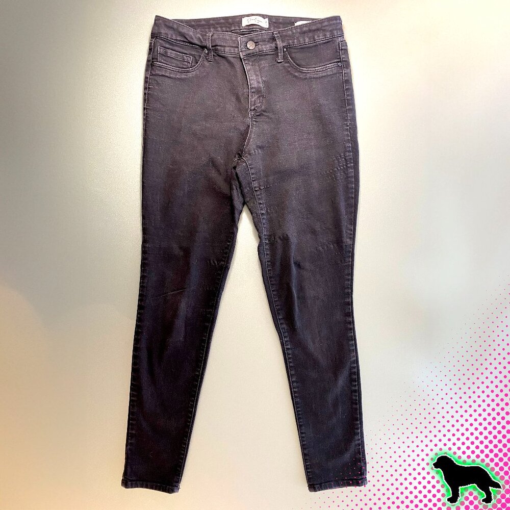 Jessica Simpson Kiss Me Skinny Jeans Denim Size 10 / 30 Mid-Rise Black